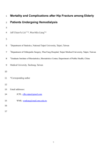 Mortality and Complications after Hip Fracture among Elderly