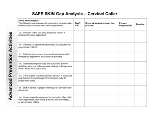 SAFE SKIN Gap Analysis – Cervical Collar