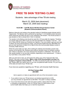 FREE TB SKIN TESTING CLINIC