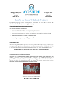 Risks and Benefits of Orthodontic treatment