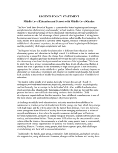 Middle-Level Education and Schools with Middle