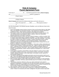 Parent Agreement