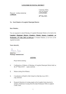 Agenda - Longford Municipal District Meeting