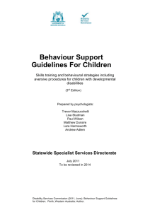 Behaviour Support Guidelines for Children
