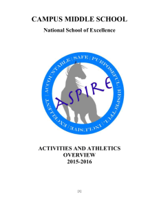 2015-2016 Activities & Athletics Packet