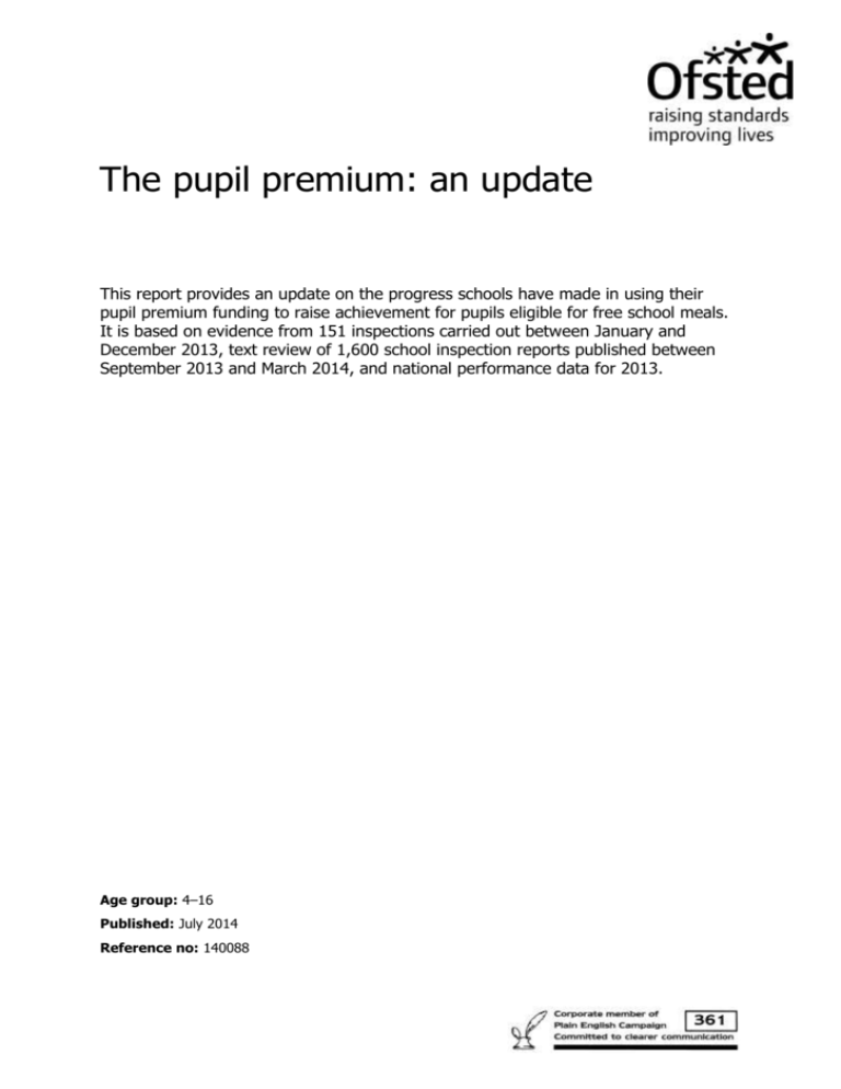 the-pupil-premium-an-update