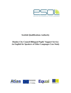 Dundee City Council Bilingual Pupils` Support Service - ESOL