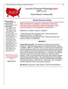 Pre-Operative Cardiopulmonary Exercise Testing For A Severely