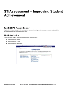 Improving Student Achievement with STIAssessment