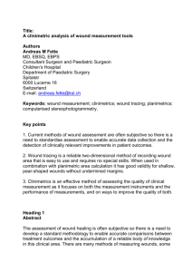 Assessment and diagnosis of patients wounds