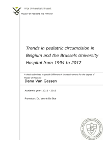 Trends in pediatric circumcision in Belgium