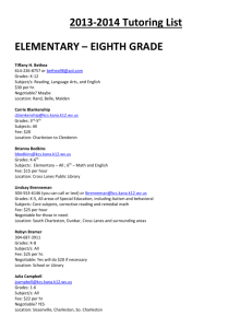 2013-2014 Tutoring List ELEMENTARY – EIGHTH GRADE Tiffany H