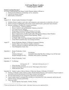 Seminar Schedule - The Bonner Network Wiki