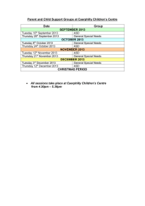 Timetable Parent and Child Support Groups