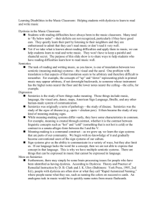 Learning Disabilities in the Music Classroom: Helping