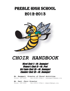 Preble High School Choir - Green Bay Area Public School District