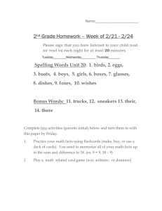 2nd Grade Homework – Week of April 27th