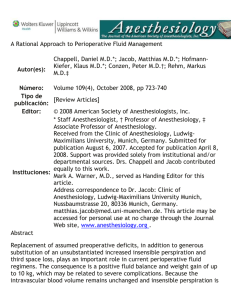 A Rational Approach to Perioperative Fluid Management