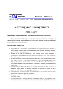 Learning and Living under one Roof