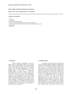 Mouse models of chemically-induced lung carcinogenesis