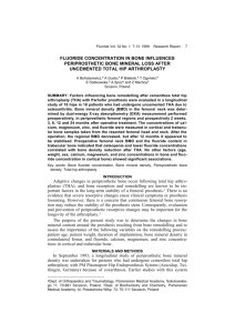 fluoride concentration in bone influences periprosthetic bone