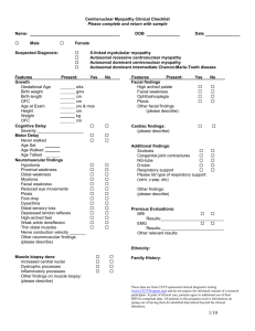 Cornelia de Lange Syndrome Clinical Questionnaire