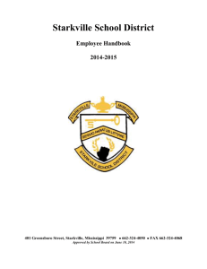 SSD Employee Handbook - Starkville School District