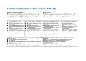 KSF management and leadership dimension