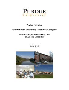 Purdue Extension`s Leadership and Community Development
