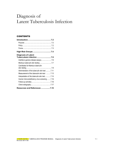 Diagnosis of Latent Tuberculosis Infection