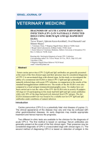 DIAGNOSIS OF ACUTE CANINE PARVOVIRUS INFECTION (CPV-2)