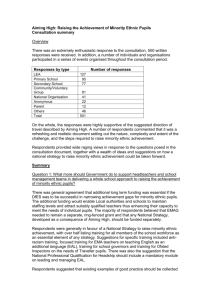 Aiming High: Raising the Achievement of Minority Ethnic Pupils