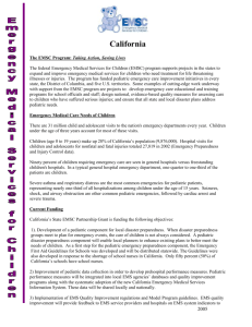 California The EMSC Program