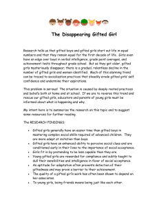 The Disappearing Gifted Girl