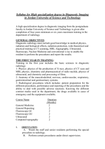 Syllabus for High specialization degree in Diagnostic Imaging in