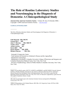 The Role of Routine Laboratory Studies and Neuroimaging in the