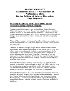 Bowen Therapy and Digital Infrared Thermal Imagein