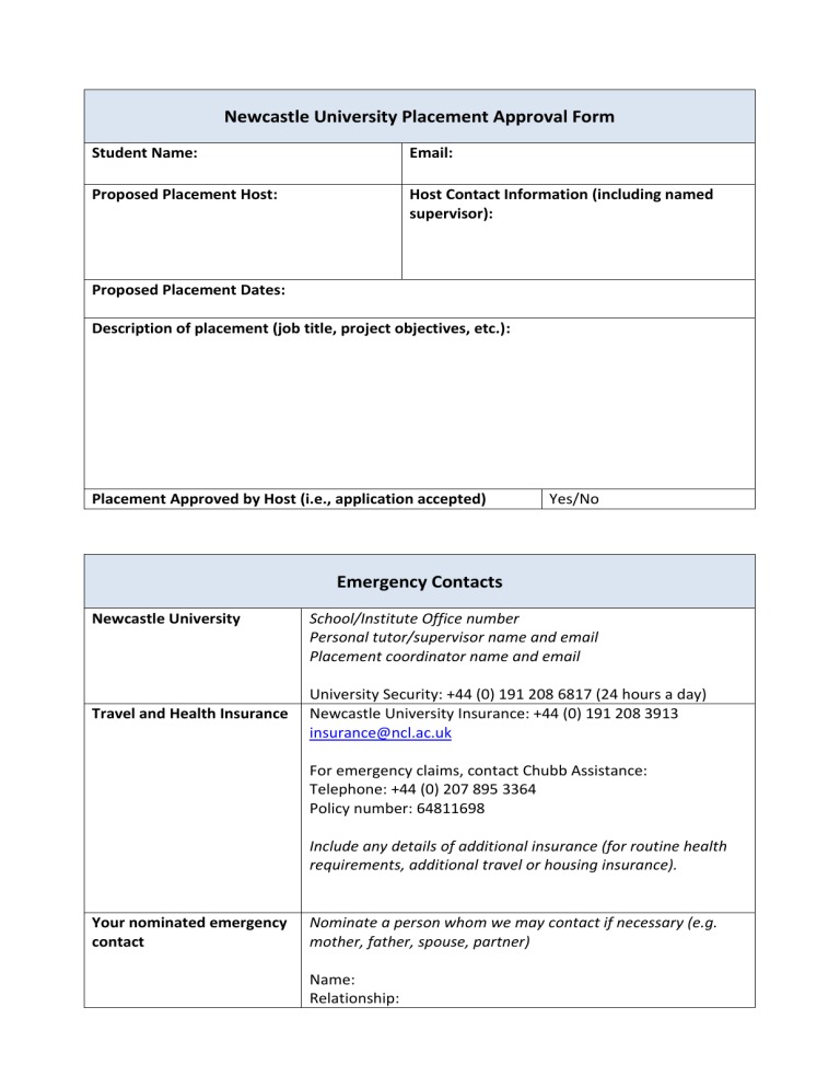 Risk Assessment - Newcastle University