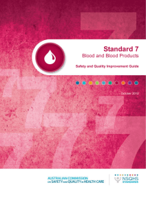 Blood and Blood Products, October 2012