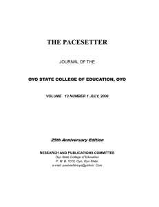 Teacher Education in Nigeria: Past, Present and