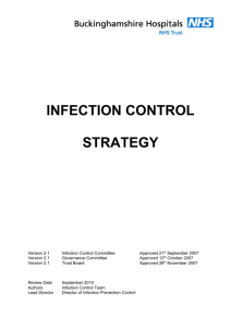 INFECTION CONTROL STRATEGY Version 2.1 Infection Control