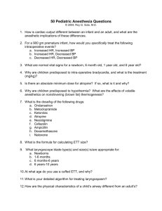 Dr. Soto`s 50 Pediatric Anesthesia Questions (