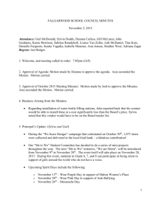 November 2015 Council Minutes