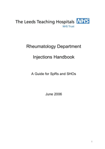 Occipital Nerve Blocks - Yorkshire and Humber Deanery