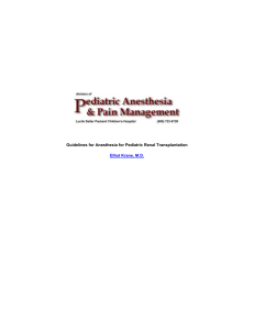 guideline-renal - Pediatric Anesthesia