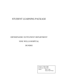 STUDENT LEARNING PACKAGE