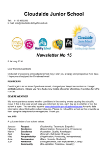 Newsletter15 - Cloudside Junior School