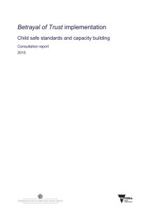 child safe standards and capacity building