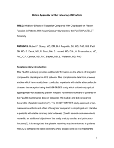 Online appendix to `Inhibitory Effects of Ticagrelor Compared to