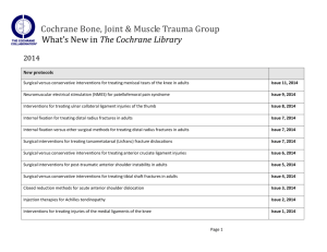 2014 - Cochrane Bone, Joint and Muscle Trauma